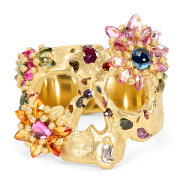Blossom Crush Daisy Skull ClusterF@&$ Ring - Made to Order